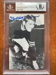 Bulldog Turner Autographed Signed Chicago Bears B&W Post Card Beckett Beckett Slabbed -10 - Autographs 