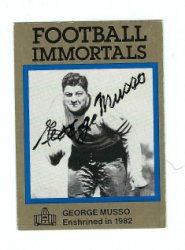 George Musso Autographed Signed Chicago Bears Football Immortals Card, #88 COA - Autographs 