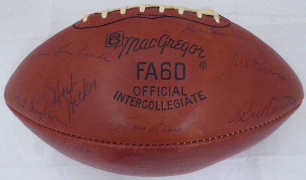 1963 Green Bay Packers Autographed Signed Football With 48 Signatures Including Vince Lombardi & Bart Starr Beckett Beckett 