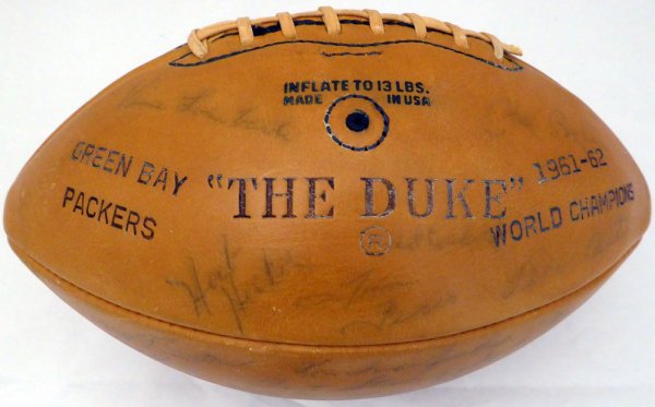1963 Green Bay Packers Team Autographed Signed Official Wilson Football With 45 Signatures Including Vince Lombardi & Bart Starr PSA/DNA 