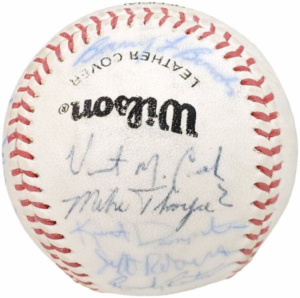 1983 Arizona State Autographed Signed Official Wilson Baseball With 24 Signatures Including Barry Bonds Pre-Rookie Beckett Beckett 