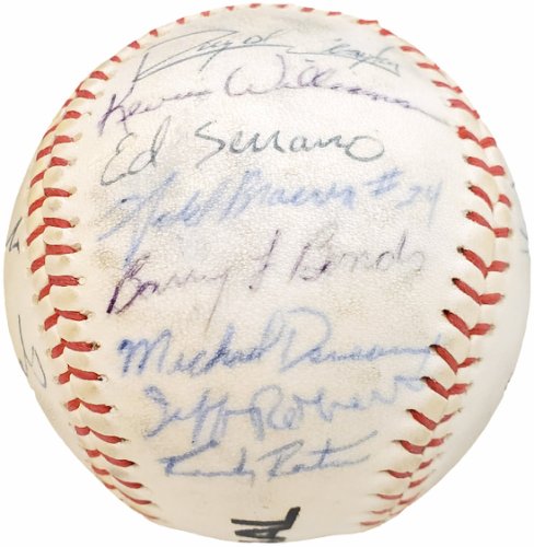 1983 Arizona State Autographed Signed Official Wilson Baseball With 27 Signatures Including Barry Bonds Pre-Rookie Beckett Beckett 