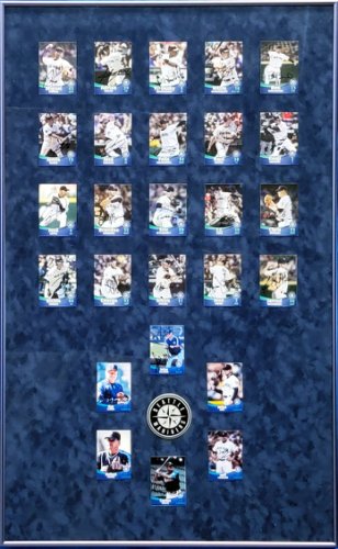 2007 Seattle Mariners Team Autographed Signed 23X36 Framed Card Collage With 26 Signatures Including Ichiro Suzuki & Felix Hernandez #207208 