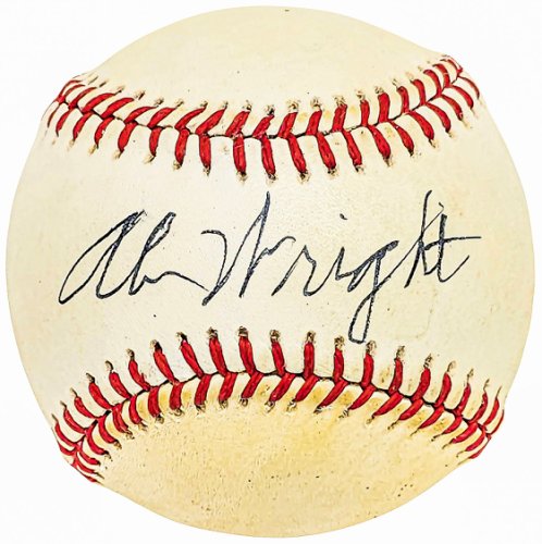 A.B. Wright Autographed Signed Official Nl Baseball Boston Braves Vintage Signature Beckett Beckett Qr #Bh039016 