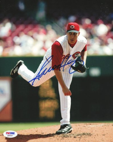 Aaron Harang Autographed 8X10 Photo Cincinnati Reds PSA/DNA