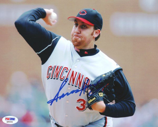 Aaron Harang Autographed 8X10 Photo Cincinnati Reds PSA/DNA