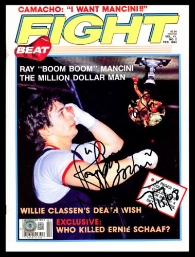 Aaron Pryor & Ray "Boom Boom" Mancini Autographed Fight Magazine Beckett Beckett
