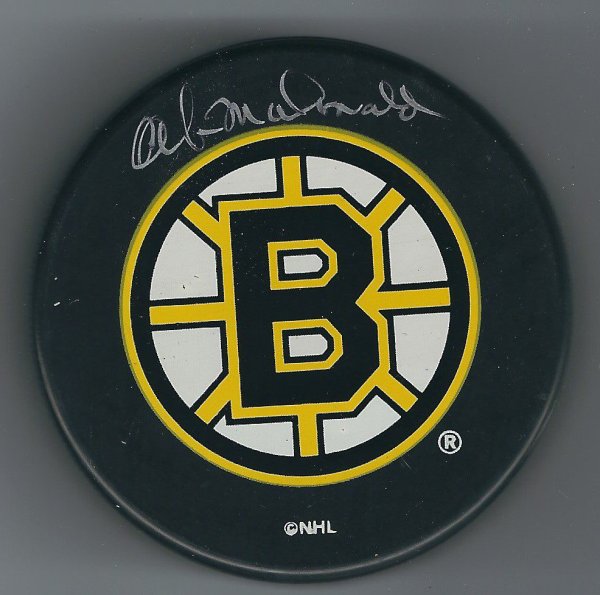 Ab Mcdonald Autographed Signed Boston Bruins Hockey Puck - Autographs