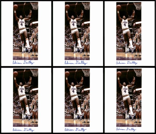 Adrian Dantley Autographed 8.5X11 Photo 12 Count Lot Utah Jazz #194019