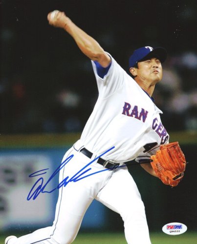 Akinori Otsuka Autographed 8X10 Photo Texas Rangers PSA/DNA