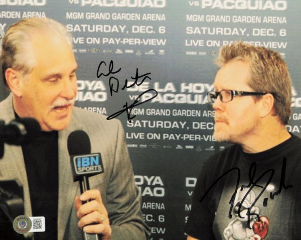 Al Bernstein & Freddie Roach Autographed 8X10 Photo Announcer Beckett Beckett Qr #Bh29137