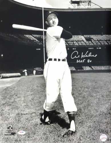 Al Kaline Autographed 16X20 Photo Detroit Tigers "HOF 80" PSA/DNA