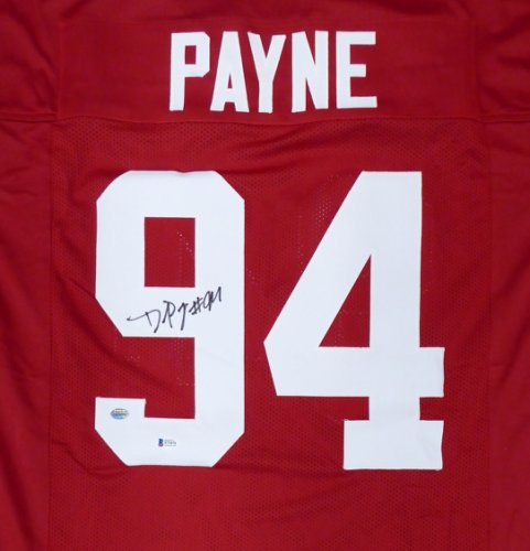 Alabama Crimson Tide Daron Payne Autographed Signed Red Jersey Beckett Beckett 