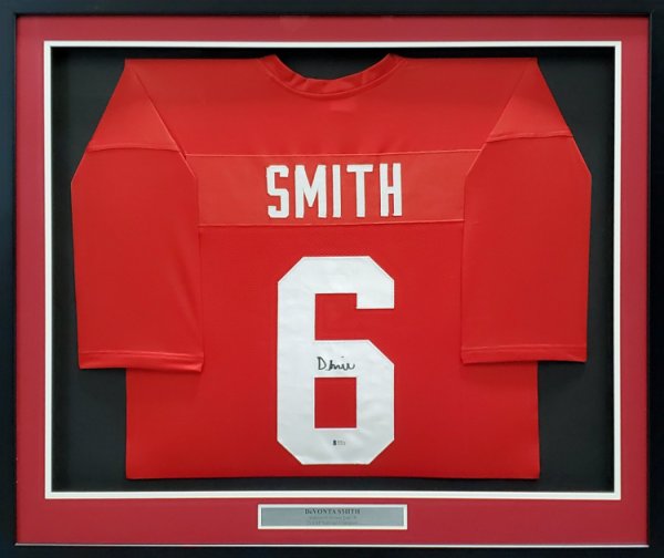 Alabama Crimson Tide Devonta Smith Autographed Framed Red Jersey Beckett Beckett
