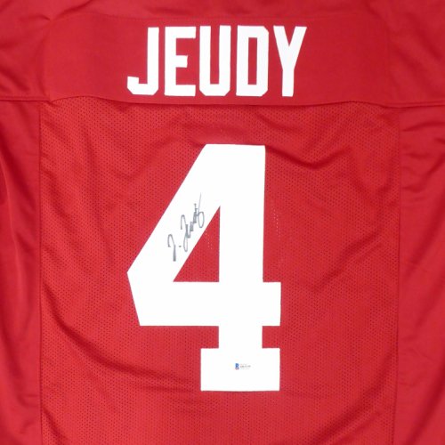 Alabama Crimson Tide Jerry Jeudy Autographed Red Jersey Beckett Beckett