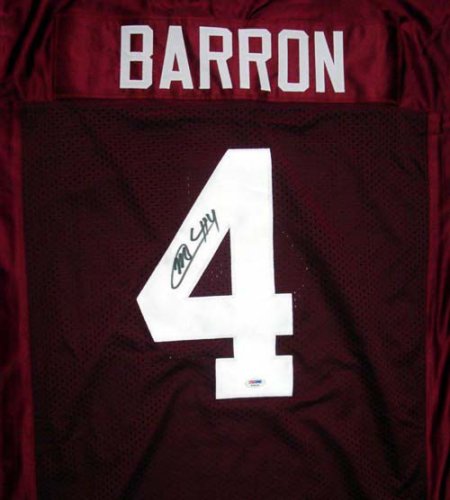 Alabama Crimson Tide Mark Barron Autographed Red Jersey PSA/DNA