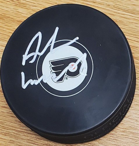 Alain Vigneault Autographed Signed Philadelphia Flyers Hockey Puck - Autographs