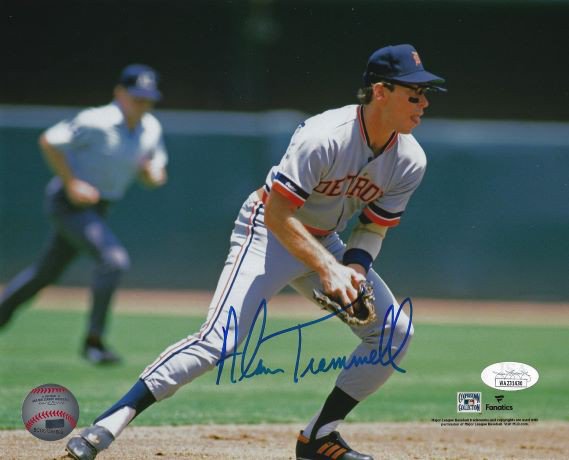 Alan Trammell and Lou Whitaker Autographed Detroit Tigers 8x10 Photo #1