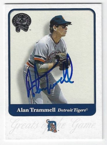 Alan Trammell Signed 1982 Fleer Baseball Card - Detroit Tigers