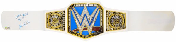 Alexa Bliss Autographed Signed Blue & Gold Wwe Belt "Little Miss Bliss" Beckett Beckett Witness #208693 