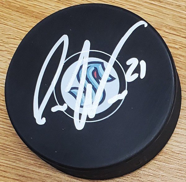 Alexander Wennberg Autographed Signed Seattle Kraken Hockey Puck - Autographs