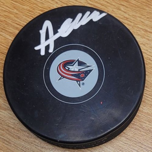 Alexandre Texier Autographed Signed Columbus Blue Jackets Hockey Puck - Autographs