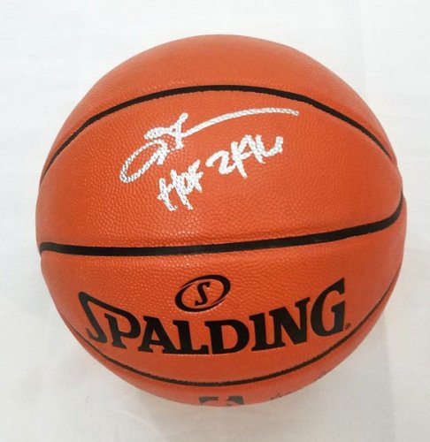 Allen Iverson Autographed Signed Philadelphia 76Ers NBA Replica Game Basketball W/ HOF 2K16 Beckett Witnessed Silver 