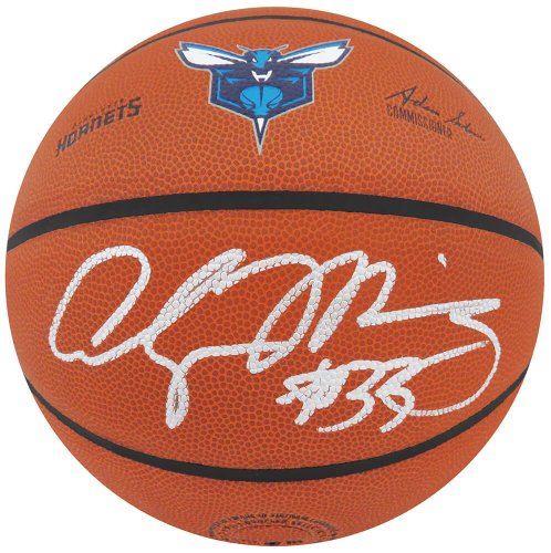 Alonzo Mourning Autographed Signed Wilson Charlotte Hornets Logo NBA Basketball 