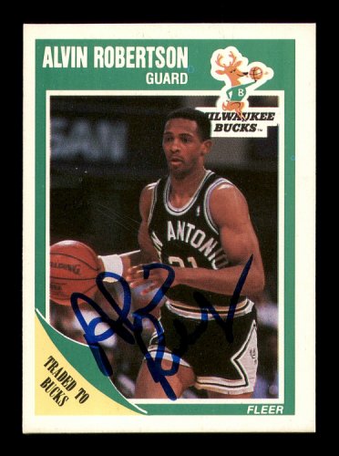 Alvin Robertson Autographed 1989-90 Fleer Card #90 Milwaukee Bucks #183201
