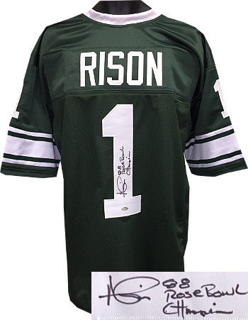 Andre Rison Autographed Signed Green TB Custom Stitched Jersey 88 Rose Bowl Champion XL 