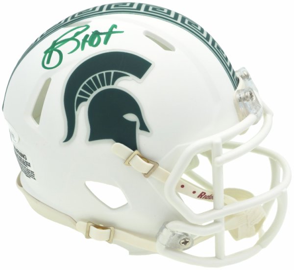 Andre Rison Autographed Signed Michigan State Spartans Satin White Speed Mini Helmet "HOF" JSA 