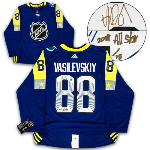 Andrei Vasilevskiy Tampa Bay Lightning Autographed Adidas Jersey 5