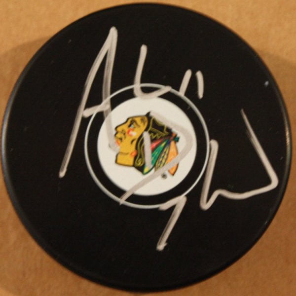 Andrew Desjardins Autographed Signed Chicago Blackhawks Hockey Puck - Autographs