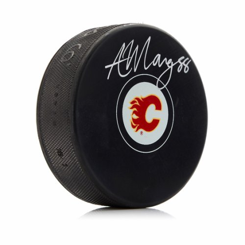 Andrew Mangiapane Autographed Signed Calgary Flames Hockey Puck
