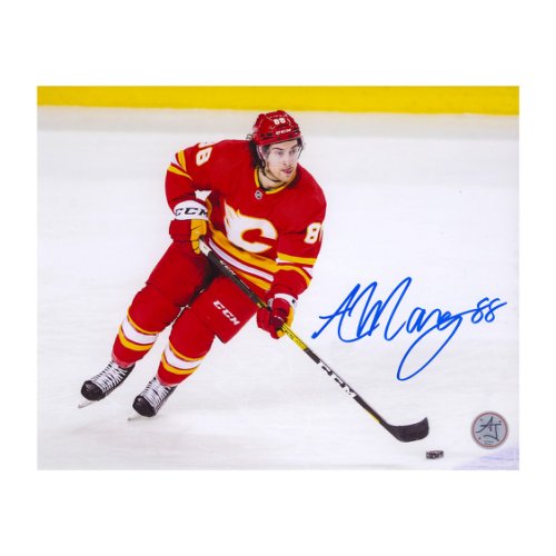 Andrew Mangiapane Autographed Signed Calgary Flames Stickhandling 8x10 Photo