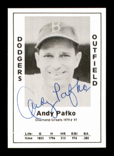 Andy Pafko Autographed Signed 1979 Diamond Greats Card #97 Brooklyn Dodgers #171888 