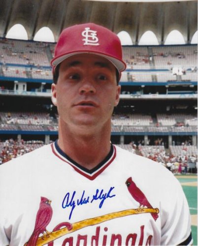 Autographed ANDY VAN SLYKE St. Louis Cardinals 1987 Fleer Card