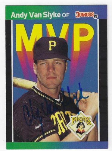 1989 Fleer Baseball Card Andy Van Slyke Outfield Pittsburgh