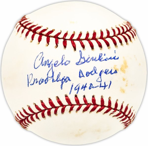 Angelo Giuliani Autographed Signed Official Nl Baseball Brooklyn Dodgers "Brooklyn Dodgers 1940-41" Beckett Beckett Qr #Bm25074 