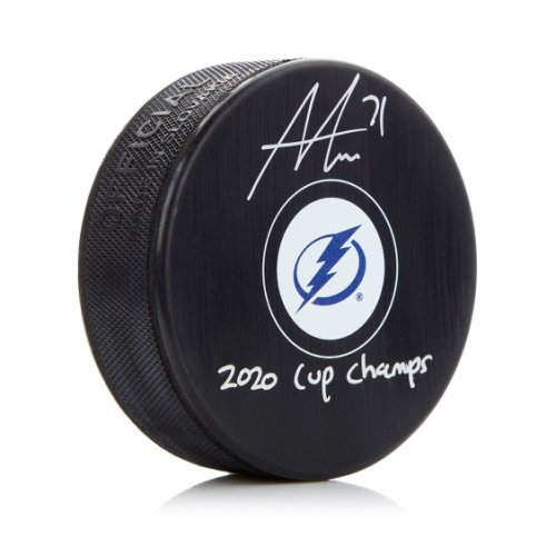 Anthony Cirelli Autographed Signed Tampa Bay Lightning Hockey Puck with Cup Note