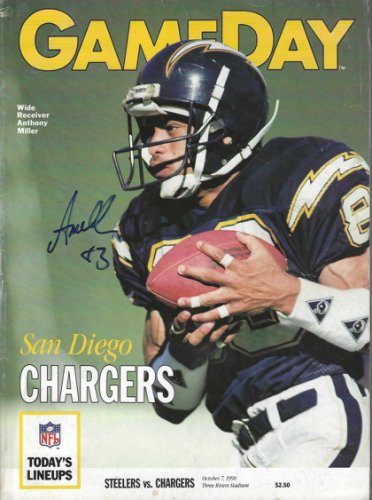 Anthony Miller Autographed Signed San Diego Chargers Gameday Magazine 10/7/1990 - Autographs 