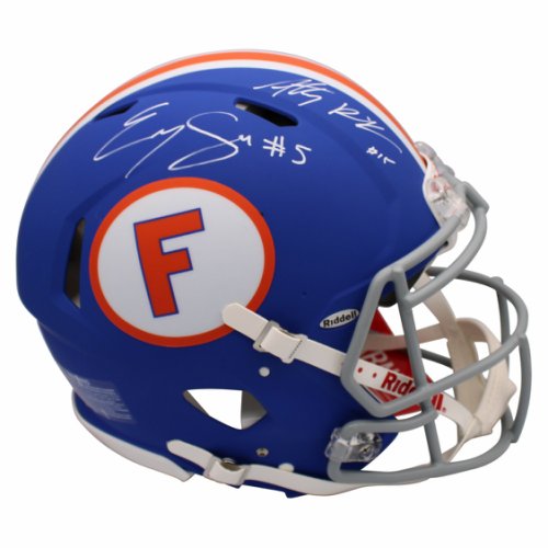 Anthony Richardson & Emory Jones Autographed Signed UF Gators Riddell Blue T/B Auth F/S-PSA 
