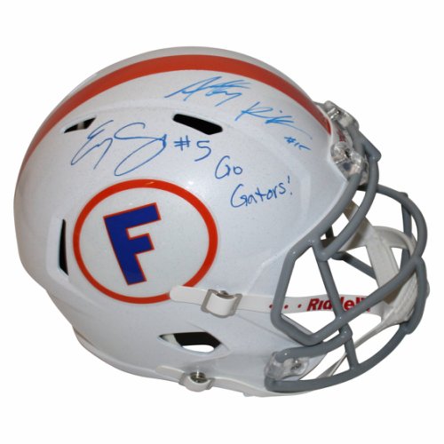 Anthony Richardson & Emory Jones Dual Autographed Signed UF Gators Riddel F/S Rep w/Insc-PSA 
