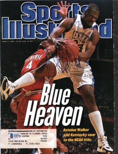 Antoine Walker Autographed Signed Kentucky Wildcats Sports Illustrated Beckett Authenticated 