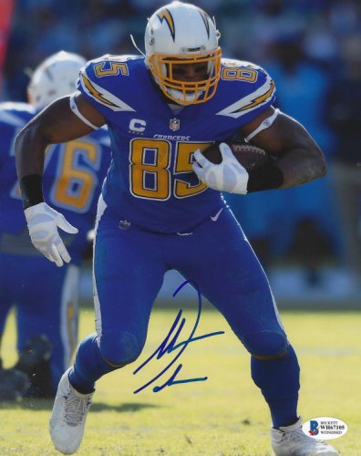 Antonio Gates Autographed Signed 8X10 San Diego Chargers Photo Beckett Witness COA - Autographs 