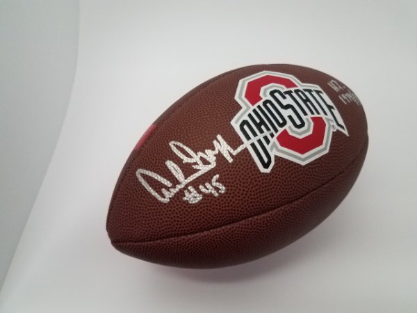 Archie Griffin Autographed Signed Ohio State Buckeyes Brown SuperGrip Football - H.T. 1974/75 Inscription - Griffin Personal COA 