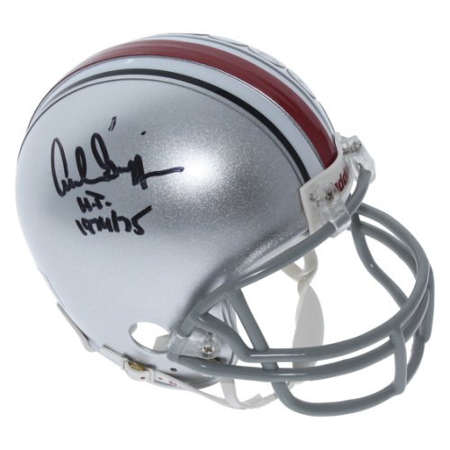 Archie Griffin Ohio State Buckeyes Autographed Signed Riddell Mini Helmet with H.T. 1974/75 Inscription Certified Authentic 