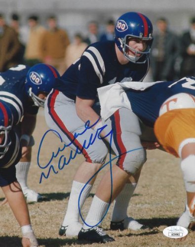 Archie Manning & Eli Manning Ole Miss Rebels Dual Signed Schutt