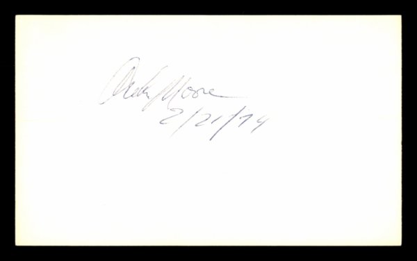Archie Moore Autographed 3X5 Index Card Light Heavyweight Champ #179734