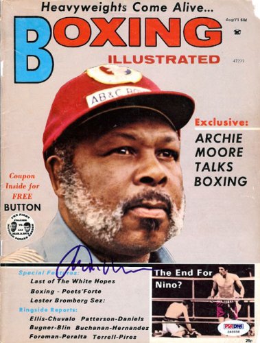 Archie Moore Autographed Boxing Illustrated Magazine Cover PSA/DNA